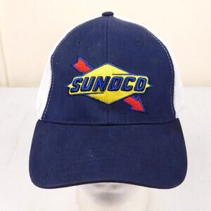 Sunoco Fuel Hat Mesh Back Flex Fit Size L/XL Navy Blue White Logo